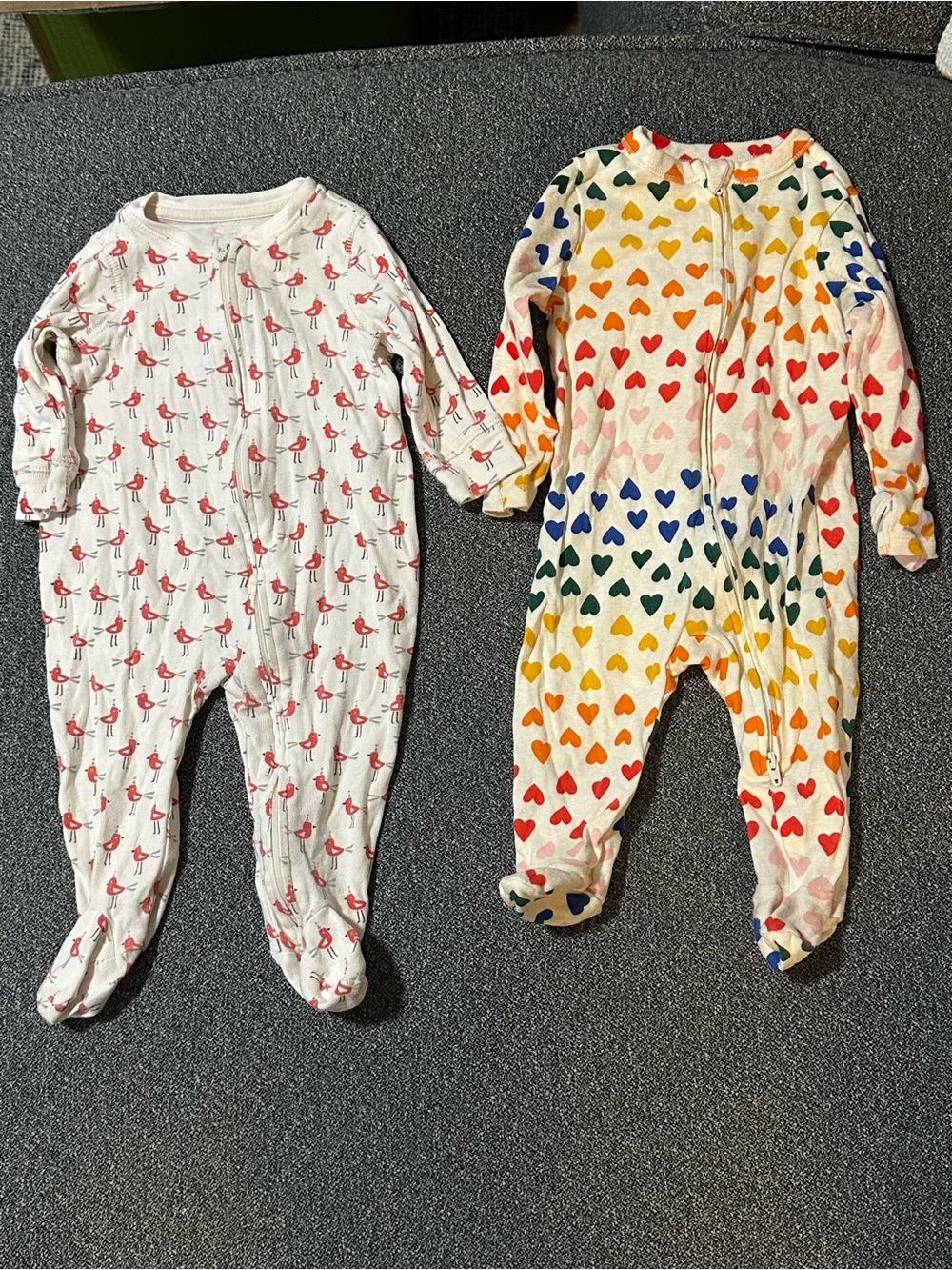 Baby Zip-Up Sleepers 3 & 6 months